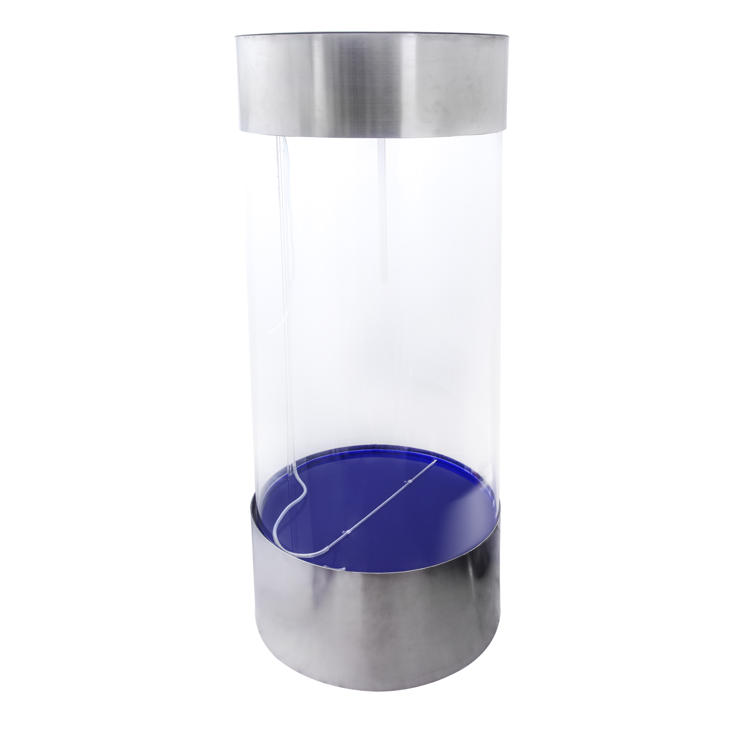 Full Acrylic 360 Cylinder Aquarium Tank w/ Stainless Steel Trim 55