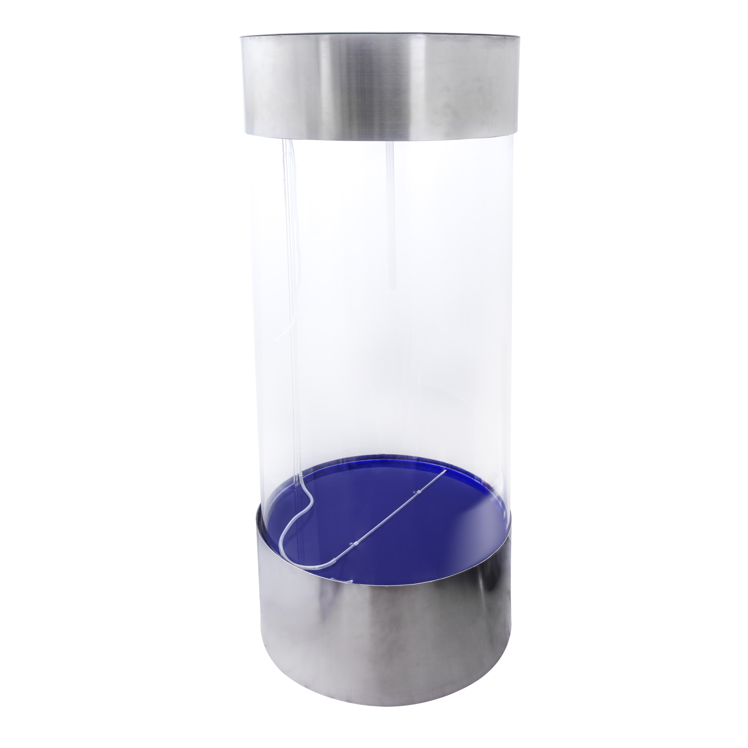 Full Acrylic 360 Cylinder Aquarium Tank w/ Stainless Steel